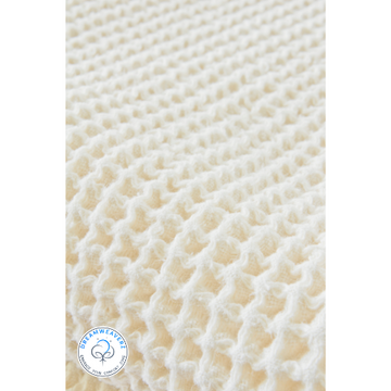 Waffle Weave Cotton Throw with Fringe – 50x60